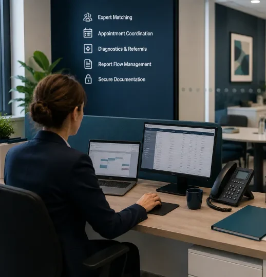 Professionals choosing HKO for expert coordination and administrative support